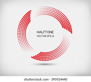 Abstract halftone logo.Halftone design element.Vector logo design template.