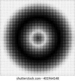 Abstract halftone monochromatic background. Stock vector.