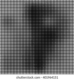 Abstract halftone monochromatic background. Stock vector.