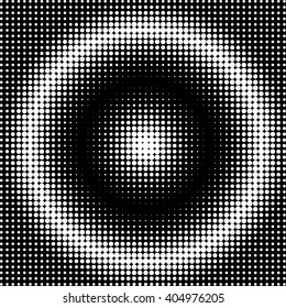 Abstract halftone monochromatic background. Stock vector.