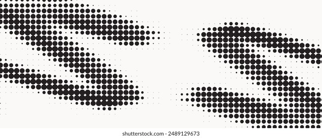 Abstractas semitonos monocromo con puntos.