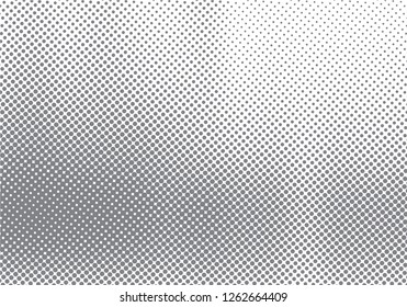 Abstract halftone motion effect with fading dot gradation black and white background and texture. Vector illustration