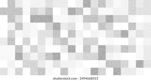 Abstract Halftone Noise Pixelated square Pattern tile background. grid of black and white dots texture