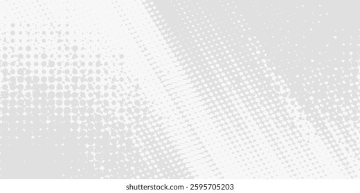 Abstract halftone on white background. Vector dots glitter or halftone glitter pattern texture design abstract art background
