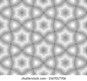 Abstract halftone ornamental geometric background. Pop art style card. Grunge texture. Vector  illustration.  