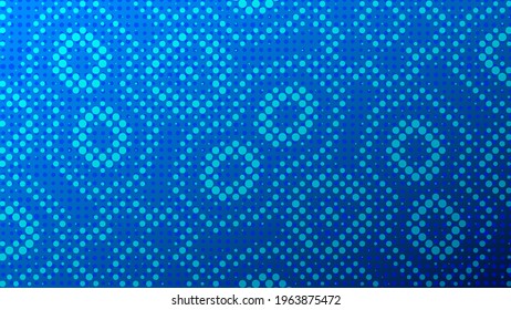 Abstract halftone ornamental geometric background. Pop art style card. Grunge texture. Business banner.