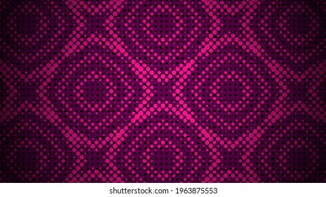 Abstract halftone ornamental geometric background. Pop art style card. Grunge texture. Business banner.