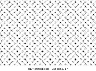 Abstract halftone pattern background. Faded grit noise texture. White and black dotted texture. Retro pixelated backdrop. Anime or manga style comic overlay. Vector graphic design textured template