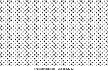 Abstract halftone pattern background. Faded grit noise texture. White and black dotted texture. Retro pixelated backdrop. Anime or manga style comic overlay. Vector graphic design textured template