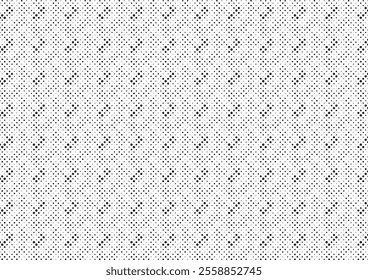 Abstract halftone pattern background. Faded grit noise texture. White and black dotted texture. Retro pixelated backdrop. Anime or manga style comic overlay. Vector graphic design textured template