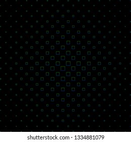 Abstract halftone pattern. Black background made of colored squares.Pop Art.