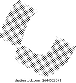 Abstract halftone pattern design element u shape