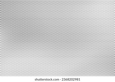 Abstract halftone pattern dot background texture overlay grunge distress vector. Halftone fade gradient background. Black and white comic backdrop. Monochrome points vector.