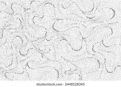 Abstract halftone pattern. Dot background texture overlay grunge distress linear vector.