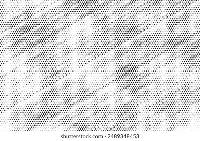  motif Abstrait à mi-teinte texture arrière-plan point superposition grunge détresse Image vectorielle linéaire . Points de demi-teinte comiques d'arrière-plan rétro, style pop-art.  Illustration vectorielle.