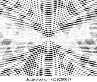 Abstract halftone pattern dot background texture. Overlay grunge dots distress linear vector.