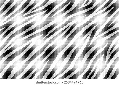 Abstract halftone pattern dot background texture. Overlay grunge dots distress zebra effect linear vector.	