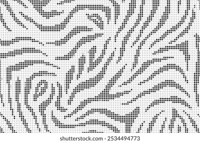 Abstract halftone pattern dot background texture. Overlay grunge dots distress zebra effect linear vector.	