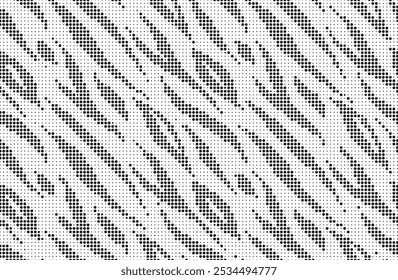 Abstract halftone pattern dot background texture. Overlay grunge dots distress zebra effect linear vector.	