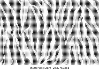 Abstract halftone pattern dot background texture. Zebra effect stipe dotted overlay grunge dots distress linear vector.	