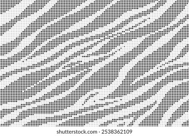 Abstract halftone pattern dot background texture. Overlay grunge dots distress linear vector. Dotted zebra seamless pattern background