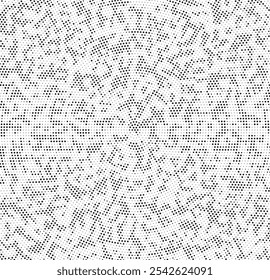 Textura de plano de fundo de ponto de padrão de meio-tom abstrato. Sobrepor pontos grunge aflige vetor linear.