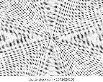 Textura de plano de fundo de ponto de padrão de meio-tom abstrato. Sobrepor pontos grunge aflige vetor linear.