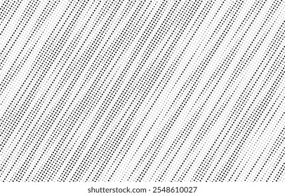 Abstract halftone pattern dot background texture. Diagonal line dotted pattern. Overlay grunge dots distress linear vector.	