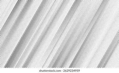 Abstract halftone pattern dot background texture. Diagonal halftone stripe background. Overlay grunge dots distress linear vector.	