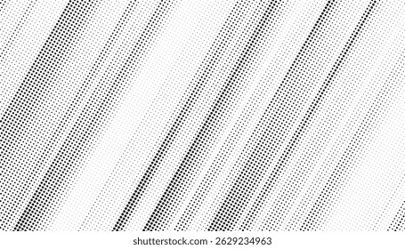 Abstract halftone pattern dot background texture. Diagonal halftone stripe background. Overlay grunge dots distress linear vector.	
