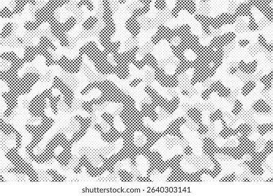 Abstract halftone pattern dot background texture. Overlay grunge dots distress linear vector. Camouflage effect halftone background.	