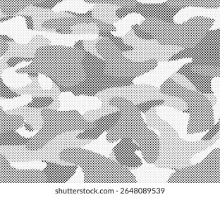 Abstract halftone pattern dot background texture. Overlay grunge dots distress linear vector. Camouflage effect halftone background.	