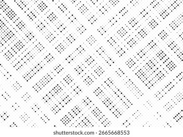 Abstract halftone pattern dot background texture. Overlay grunge dots distress linear vector.