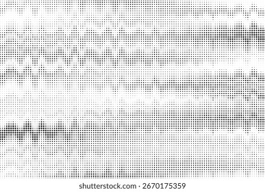 Abstract halftone pattern dot background texture. Liquid effect overlay grunge dots distress linear vector.	