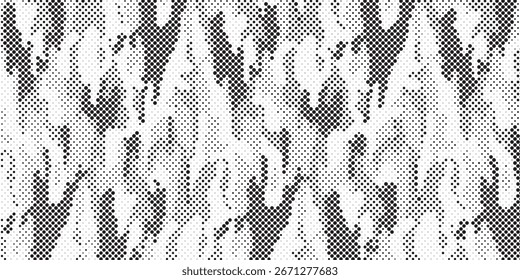 Abstract halftone pattern dot background texture. Overlay grunge dots distress linear vector. Camouflage effect halftone background.