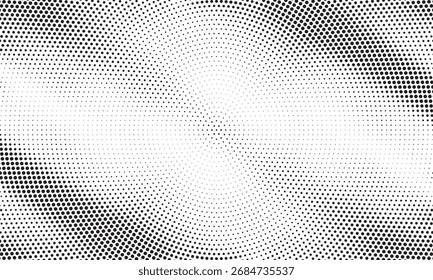 Textura de plano de fundo de ponto de padrão de meio-tom abstrato. Sobrepor pontos grunge aflige vetor linear.	