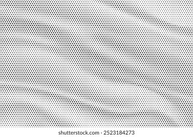 Abstrato padrão de meio-tom textura de fundo sedosa ponto. Sobrepor pontos grunge aflige vetor linear.
