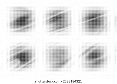 Abstract halftone pattern dot silky background texture. Overlay grunge dots distress linear vector.