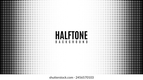Fondo vintage de punto de patrón de semitono Abstractas con efecto de textura de superposición de grunge. Fondo de semitono punteado blanco y negro. Línea de lunares sin fisuras, marco de semitono de cómic retro o arte pop degradado