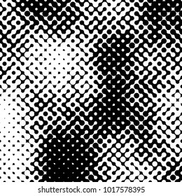 Abstract halftone pattern formed by black and white circles of different size.Vector illustration of a dotted background
