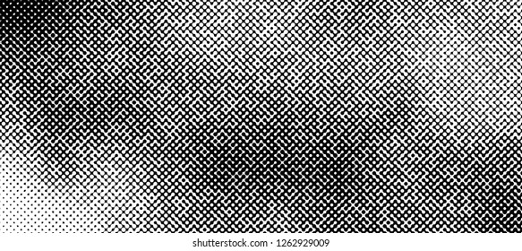 Abstract halftone pattern formed by black and white circles of different size.Vector illustration of a dotted background. The image format is suitable for printing on a mug.