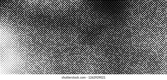 Abstract halftone pattern formed by black and white circles of different size.Vector illustration of a dotted background. The image format is suitable for printing on a mug.