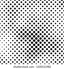 Abstract halftone pattern formed by black and white circles of different size.Vector illustration of a dotted background.