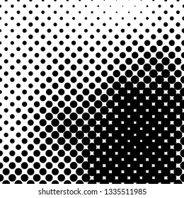 Abstract halftone pattern formed by black and white circles of different size.Vector illustration of a dotted background.