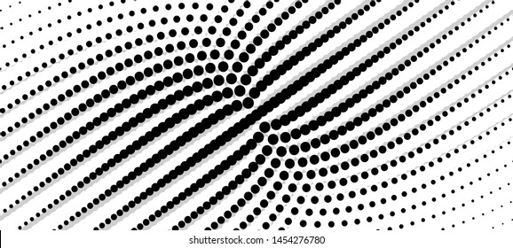 Abstract halftone pattern formed by circles of different size.Vector illustration of a dotted background. Creative graphic design for poster,brochure,flyer and card.