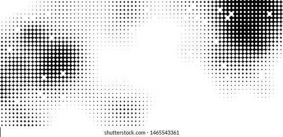 Abstract halftone pattern formed by black and white circles of different size.Vector illustration of a dotted background. The image format is suitable for printing on a mug.