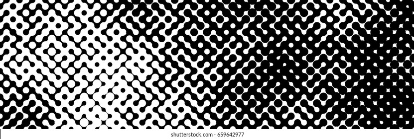 Abstract halftone pattern formed by black and white circles of different size.Vector illustration of a dotted background