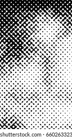 Abstract halftone pattern formed by black and white circles of different size.Vector illustration of a dotted background