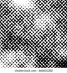 Abstract halftone pattern formed by black and white circles of different size.Vector illustration of a dotted background