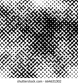 Abstract halftone pattern formed by black and white circles of different size.Vector illustration of a dotted background